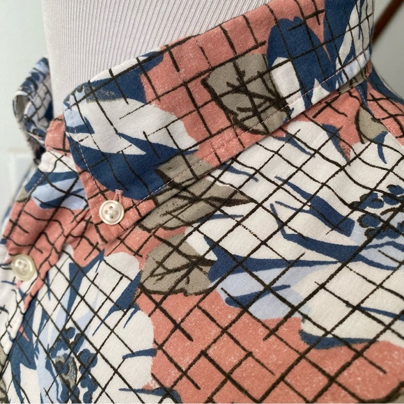 Club Monaco Grid Floral Button Up Shirt - Picture 8 of 13